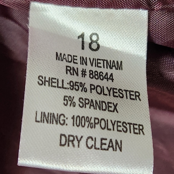 Size 18 Blazer Trench coat Collared long sleeves Wine color JOHN MEYER - Picture 15 of 15